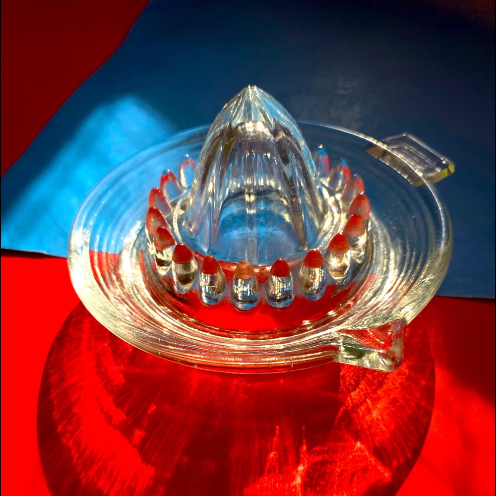 Vintage glass orange press